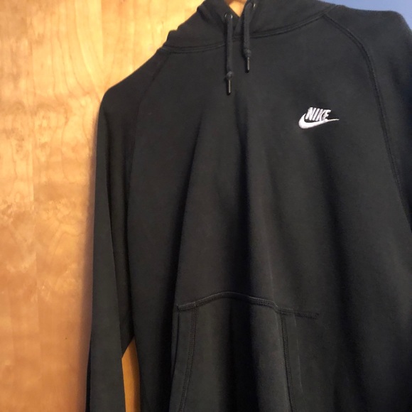 Black Nike Hoodie with white embroiderment - Picture 1 of 4